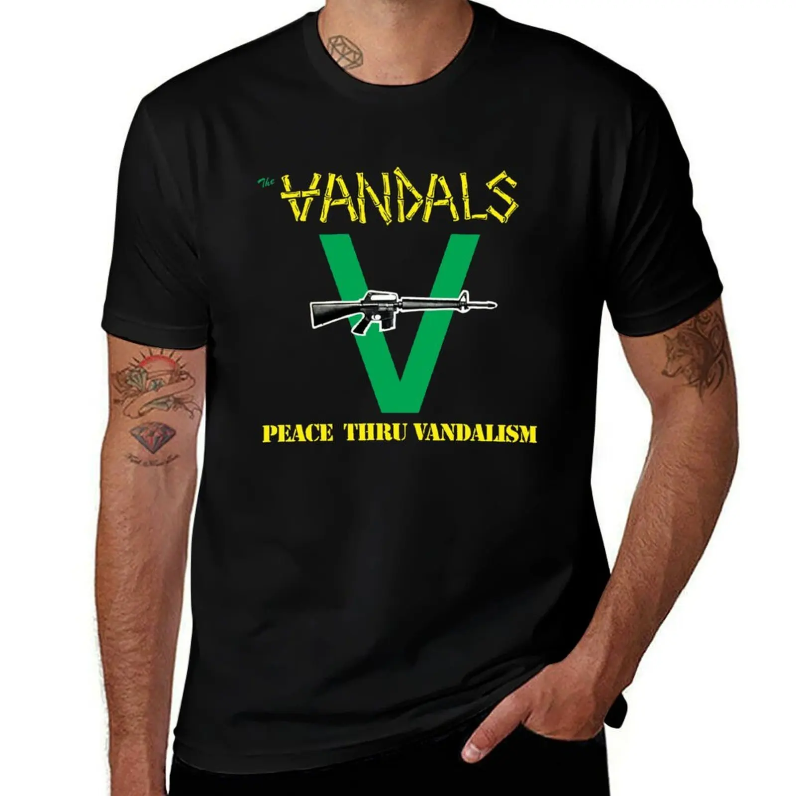 

The Vandals Peace Thru Vandalism T-Shirt t shirts for man slim fit t shirts for man cotton soft T-Shirt