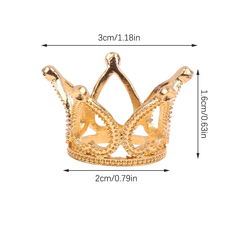 1Pc Metal Crown Headwear Hairwear Hair Accessories For Doll Accessories For 1/6 Doll House Kids Pretend Play Toy