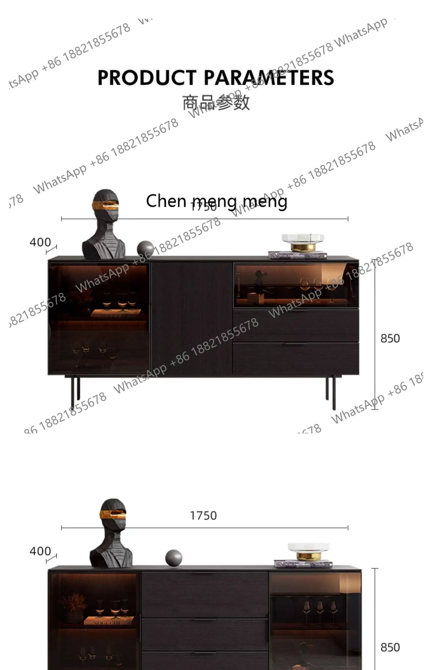 Glass side cabinet modern simple entrance wine cabinet with light tea living room wall locker