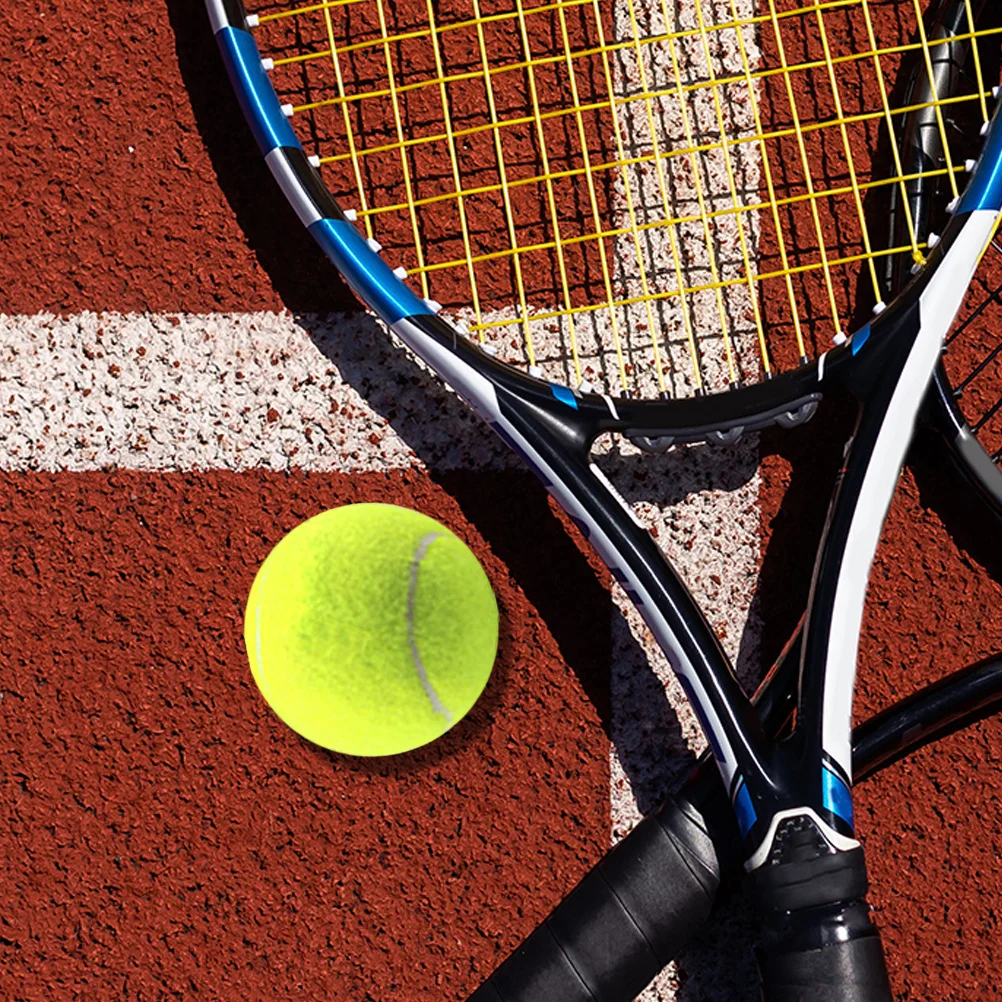

12Pcs Training Tennis Balls Durable Elastic Felt Balls for Outdoor Court Practice and Sports Use Tennis Accessory