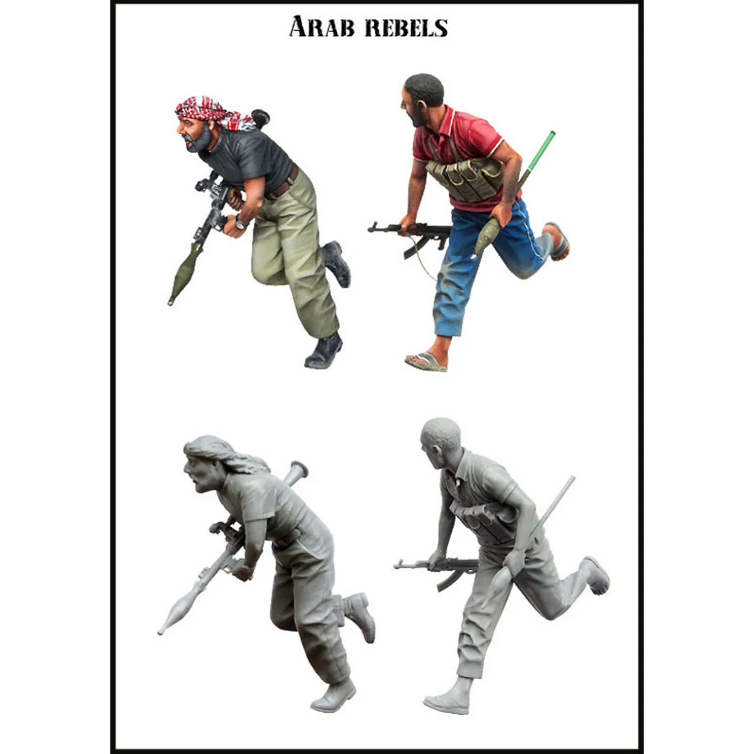 Figurine Rebelle Arabe en Résine, Kit de Modèle Non Peint, Non Assemblé et Non Peint, GK, 683R, 1/35