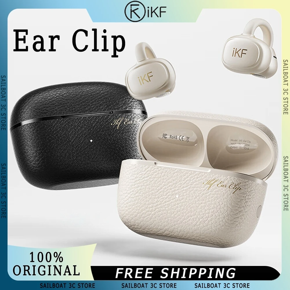

iKF Ear Clip Wireless Bluetooth Earphones 13mm Composite Dynamic Long Battery Life IPX4 Waterproof Custom Open Sports Earbuds