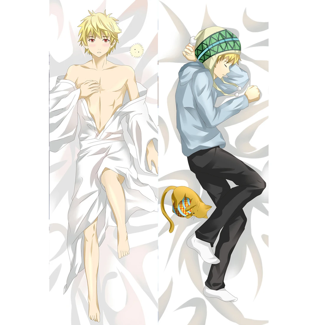 Japanese Anime Noragami Yukine Male Otaku Hugging Body Pillow Cover Case Throw Dakimakura oreiller