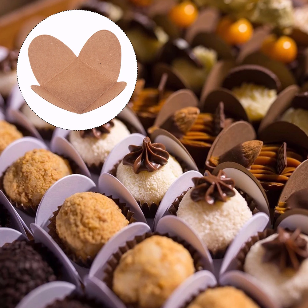

150 Pcs Chocolate Tray Packaging Paper Baking Cup Truffle Cups Jam Wrappers Brown Candy
