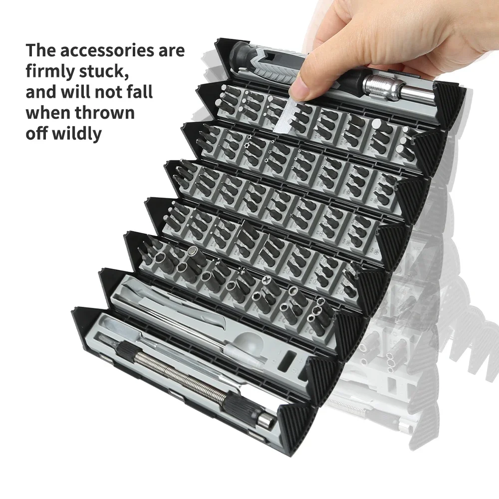 Set obeng presisi 126 dalam 1, kit peralatan tangan mata obeng magnetik Portable Mine kecil untuk Xiaomi ponsel PC, perbaikan jam