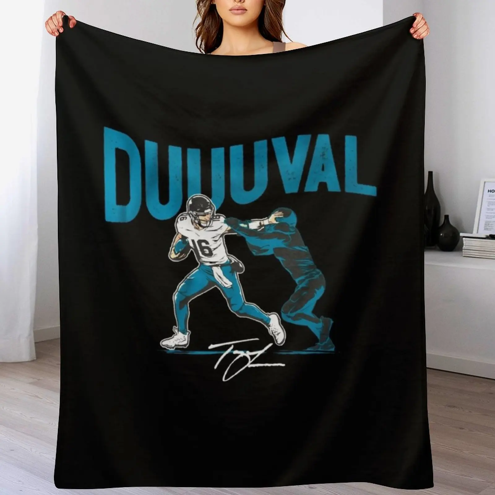 Trevor Lawrence duuuval Throw Blanket Furry Custom Beach Blankets