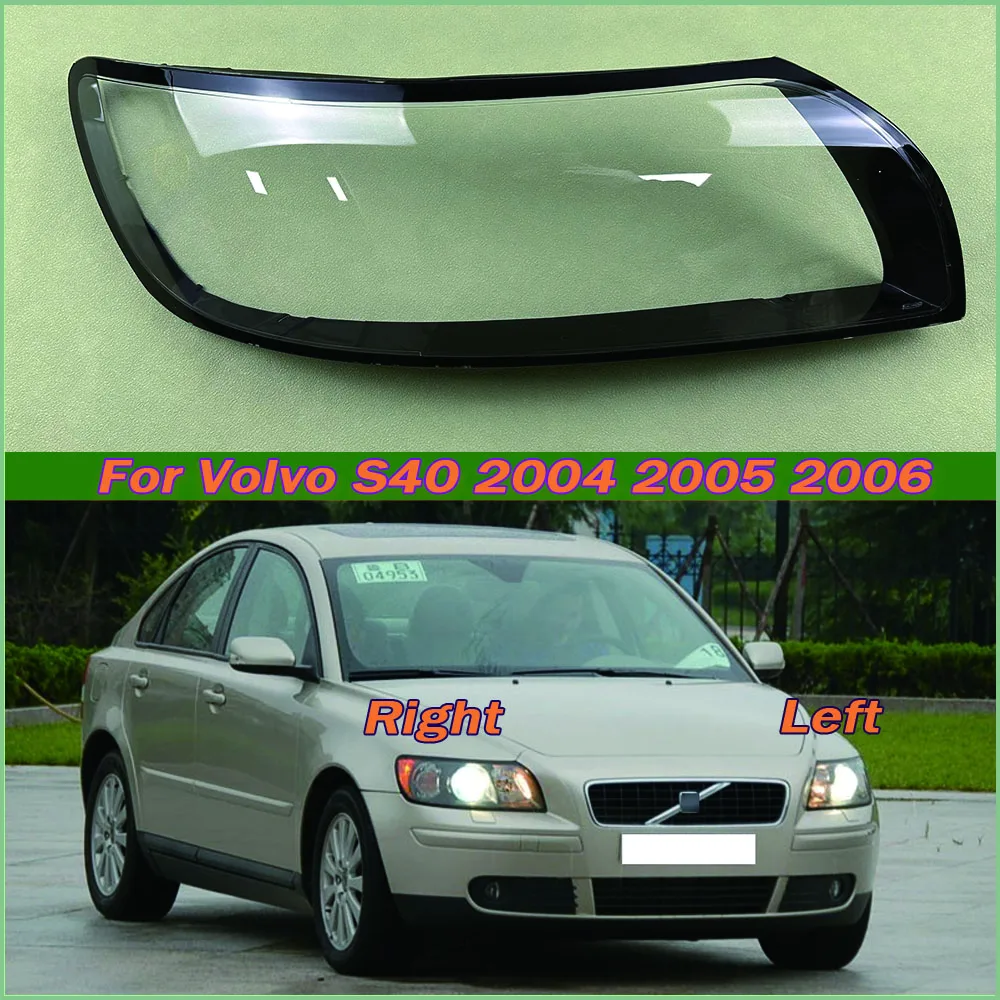 

For Volvo S40 2004 2005 2006 Transparent Lampshade Front Headlight Shell Headlamp Cover Lens Plexiglass Auto Replacement Parts