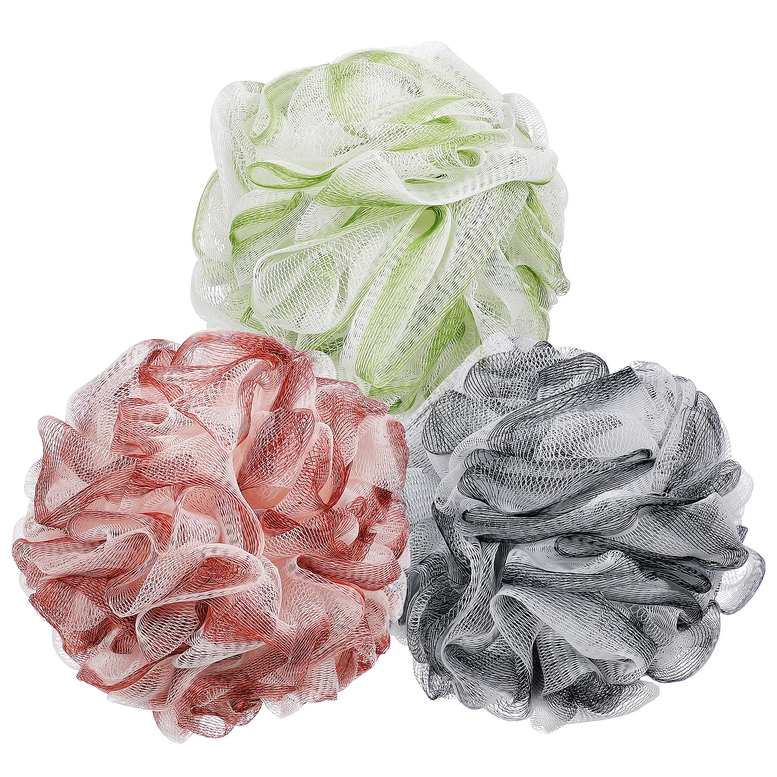 

Colorful Bath Ball Flower Sponges 3 Pcs Shower Loofah Body Scrubbers Cleaning Supplies Bathroom Sponge Exfoliator