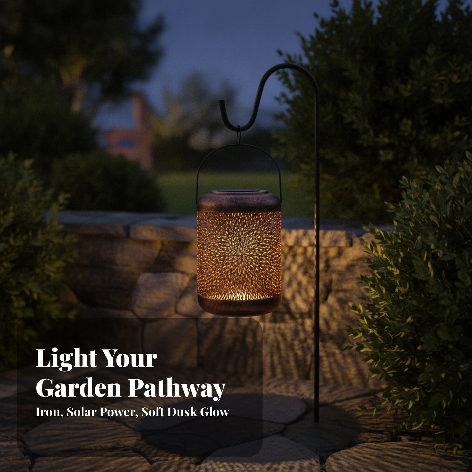 Lighting LED Solar Lanterns with Handle Solar Lantern with Handle Decorative for Garden, Patio - view 6