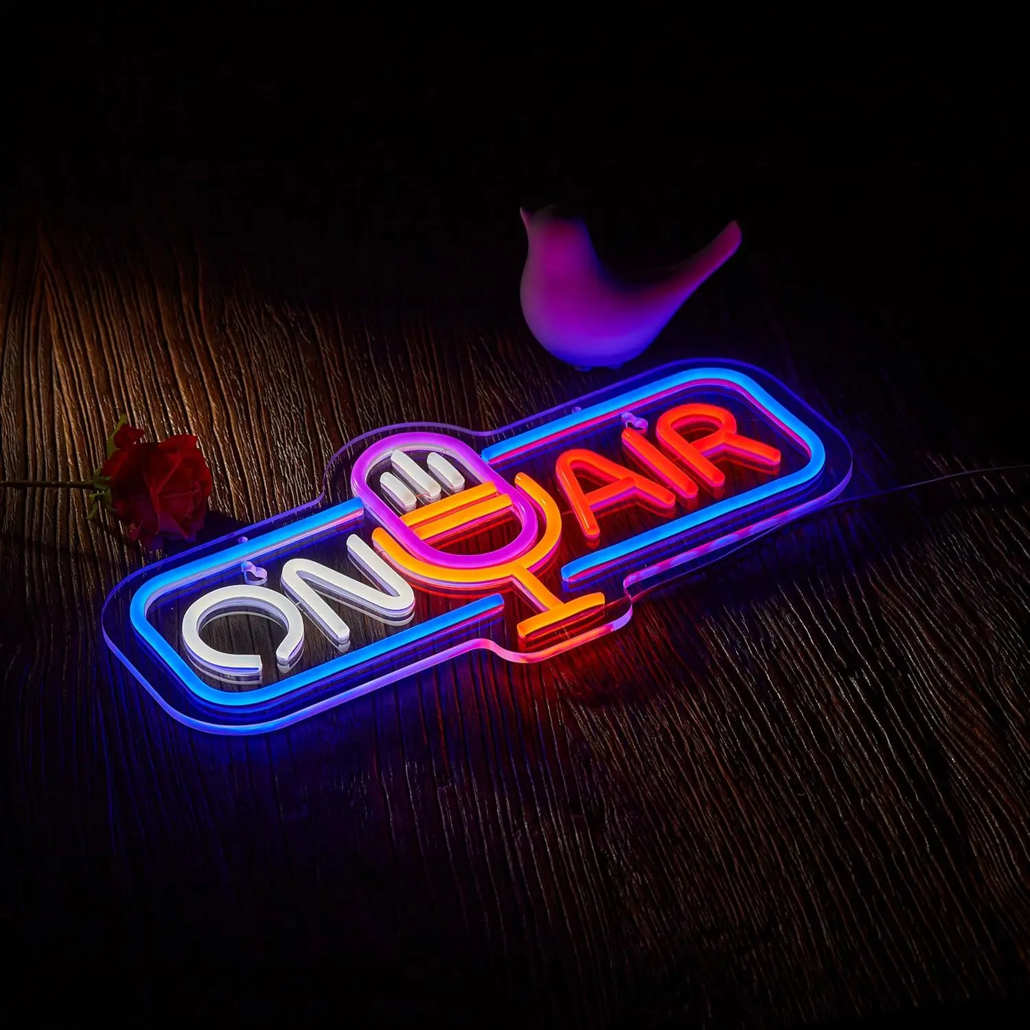 On Air LED Neon Sign for Wall Decor Recording Light Beer Bar Home Bedroom Man Cave USB Power with Dimmable Switch LED Artwork