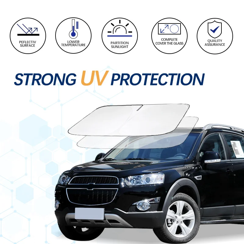 For Chevrolet Captiva Cruze Spark Windshield Sun Shade Sunshade Sun Visor Protector Foldable Blocks UV Rays Keep Car Cooler