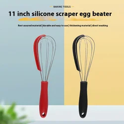 Silicone Wire Whisk With Silicone Spatula Manual Egg Stirring Whisk Balloon Whisk Milk and Egg Blender Beater