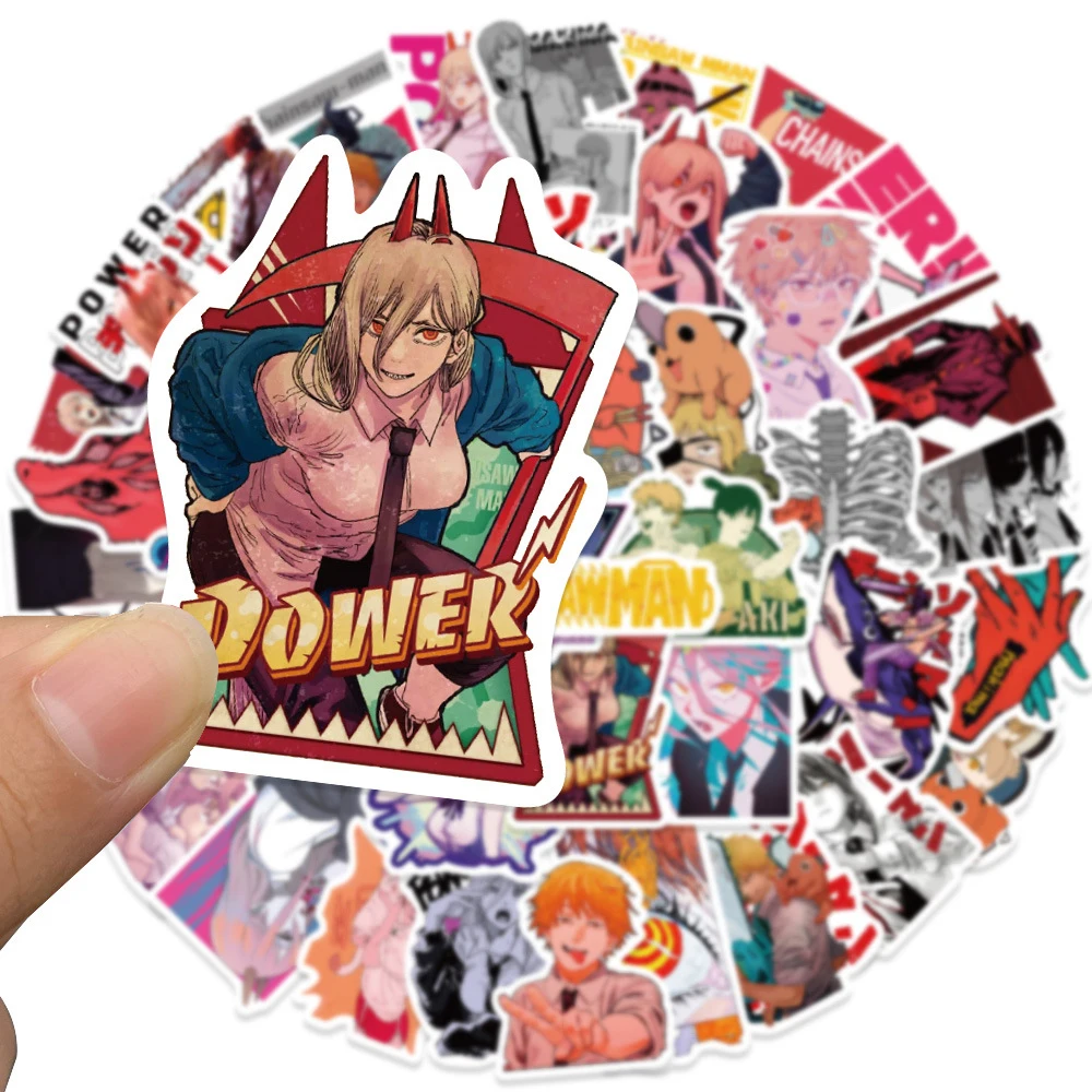 10/30/50pcs Denji Chainsaw Man Anime Stickers Makima Pochita Cartoon Sticker Bike Suitcase Laptop Skateboard Cool Decal Kid Toys