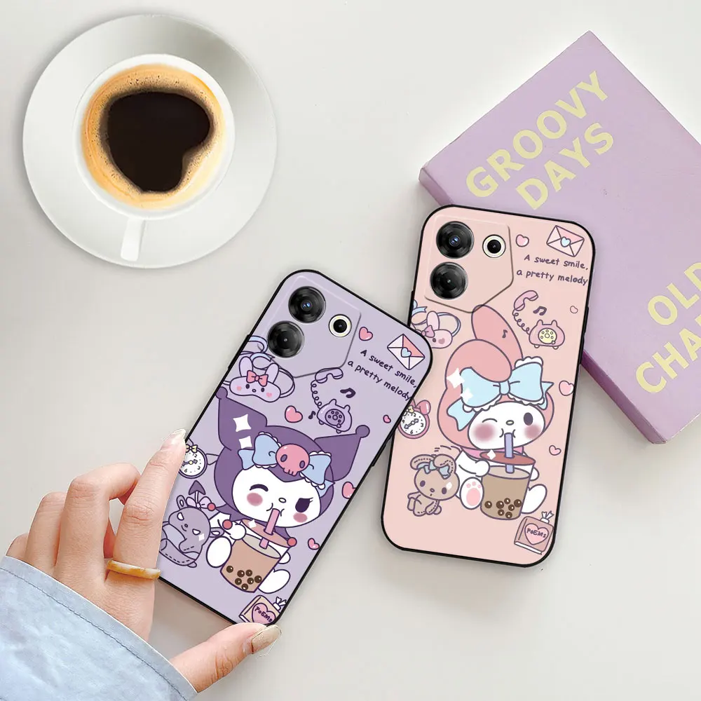 Anime Kuromi My Melody Phone Case For Infinix TECNO POP SPARK SMART 5 6 7 8 CAMON 15 16 17 20 20C Pro 5G ITELS23 Case Funda