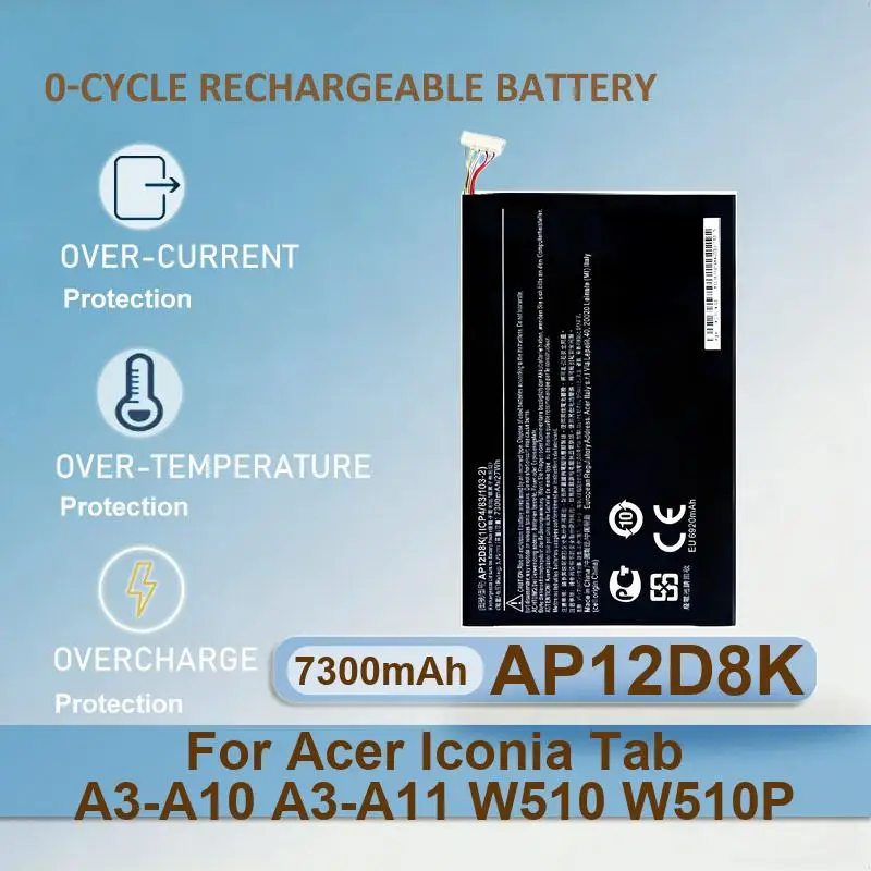 Batería para Acer Iconia One 10 A5008 B3-A20 B3-A30 A3-A40 7 B1-730 B1-730HD A1402 Talk S A1-734 B1-733 Tablet 3-wire B1-750 Tab