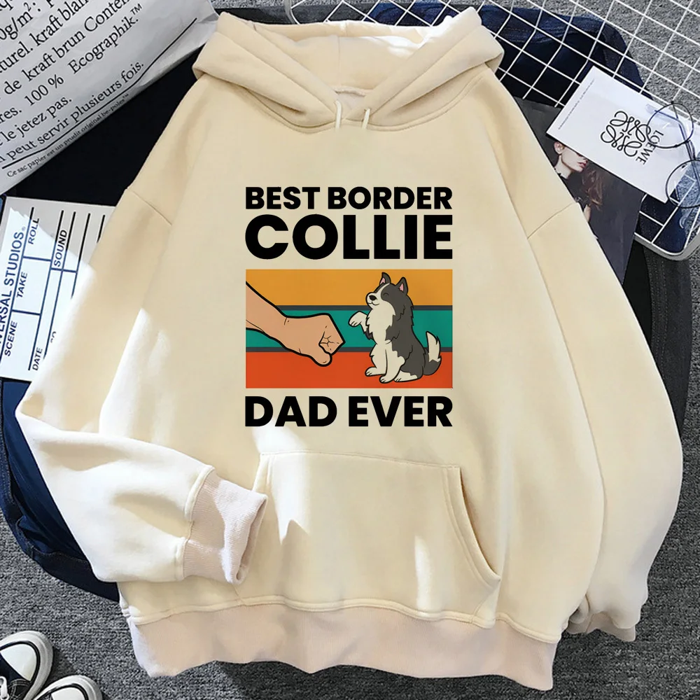 Border Collie hoodie funny elegant youthful trendy patterned anime female sweatshirts designer harajuku pattern streetwear