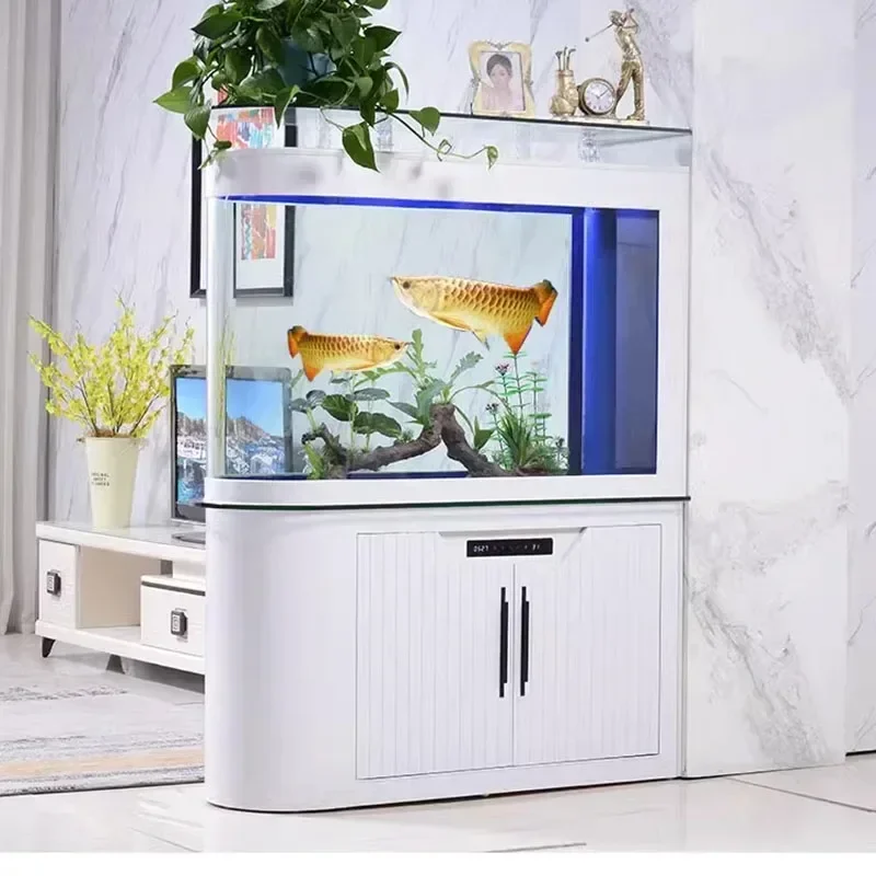 

Living Room Fish Tanks Aquariums Glass Living Room Modern Originality Aquariums Cabinet Simple Design Pet Products Tangki LLAQ