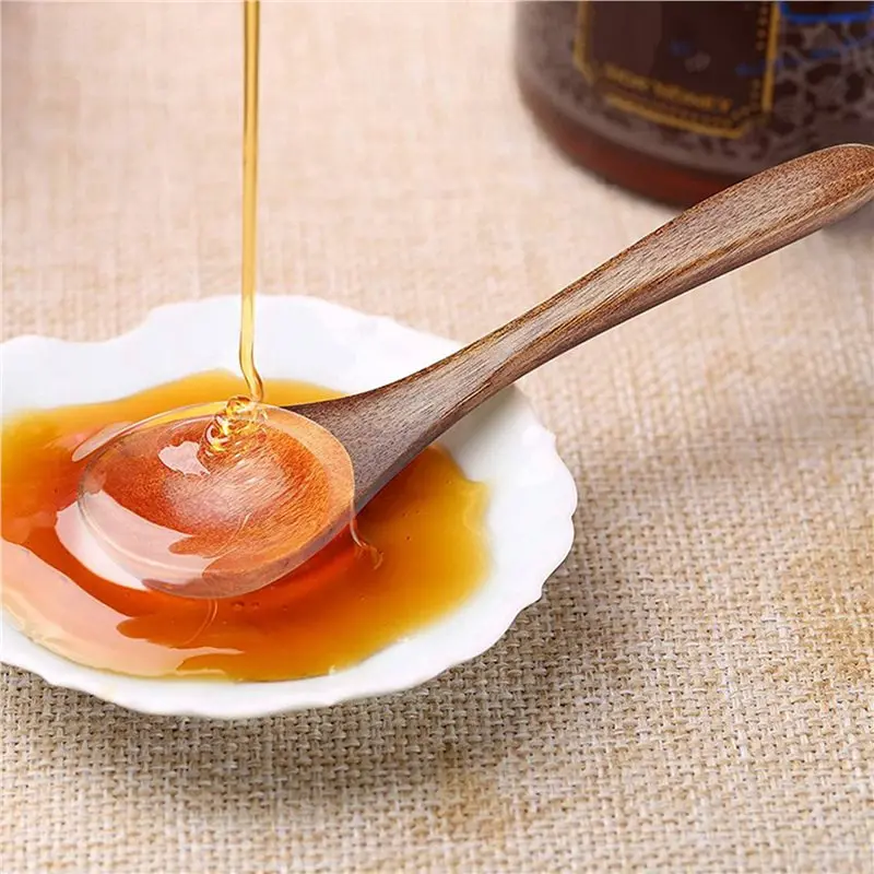 A02M-Small Wooden Spoons, 60Pcs Wooden Teaspoon For Cooking Small Condiments Spoon, Mini Wooden Honey Spoon For Daily Use