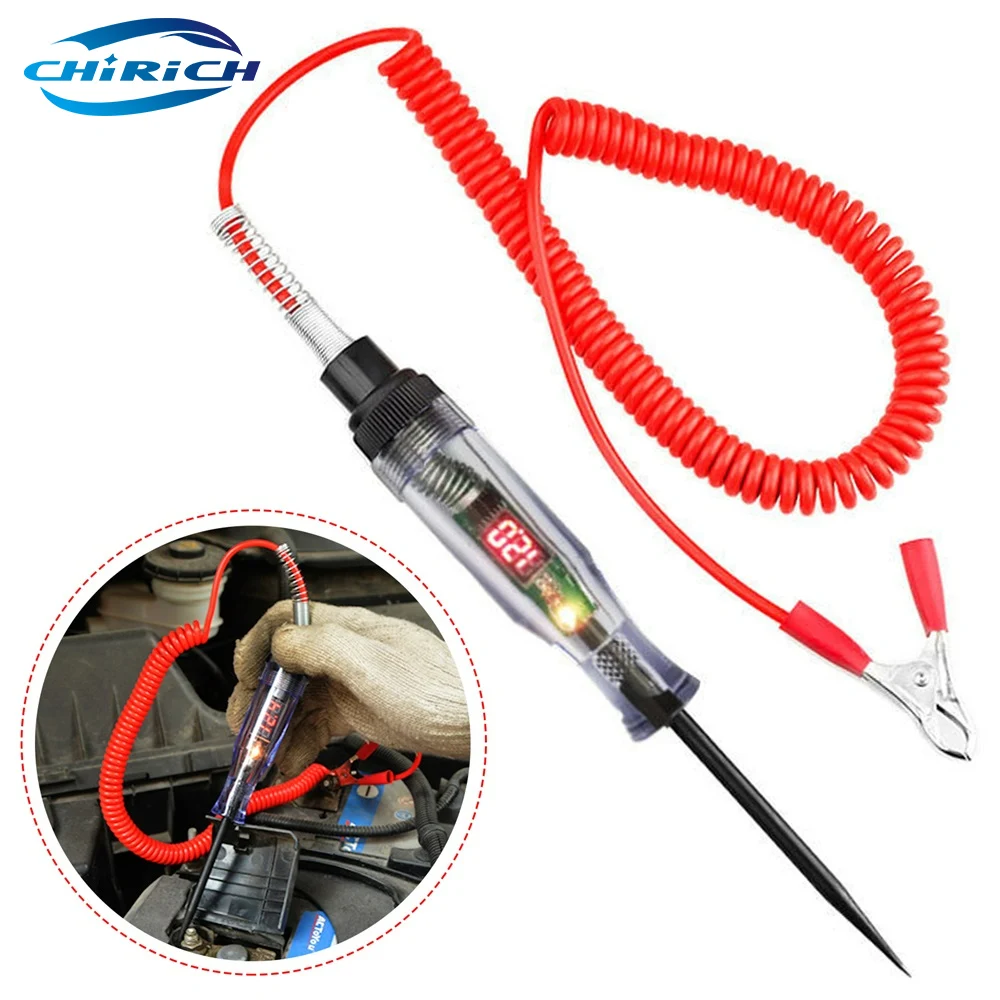 

High Quality Auto Circuit Tester Truck Voltage Tester Circuit DC 6V 12V 24V Auto Circuit Tester Auto Diagnostic Probe Test Pen