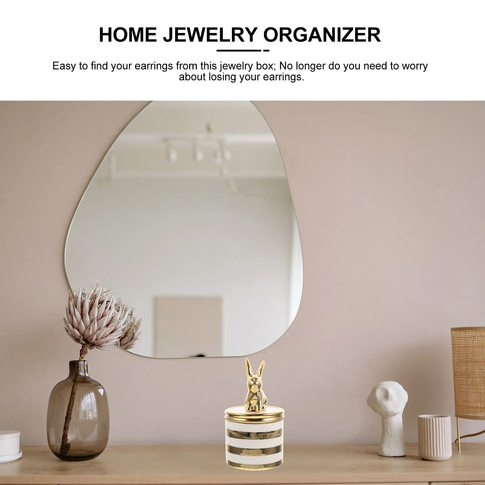 

Ceramic Necklace Holder Animal Design Jewelry Box Organizer for Home Decor Wedding Birthday Gifts Earrings Rings