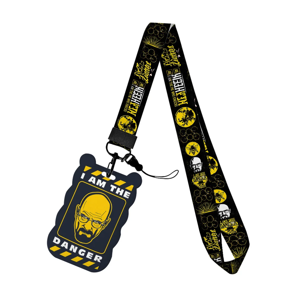 Hot Movie Work Card Holder Work Access Name Badge with Keychains Student Id Card Lanyard Holder Accessories