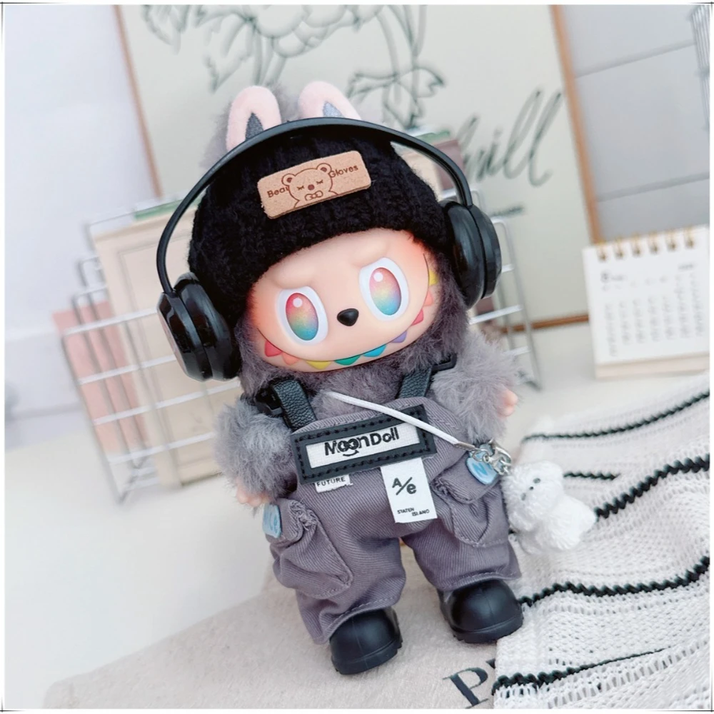 

For 17cm Labubu V1/V2/V3 Clothes Outfit Accessories for Korea Kpop Exo Labubu Idol Trendy Cool Pocket Clothing Gift