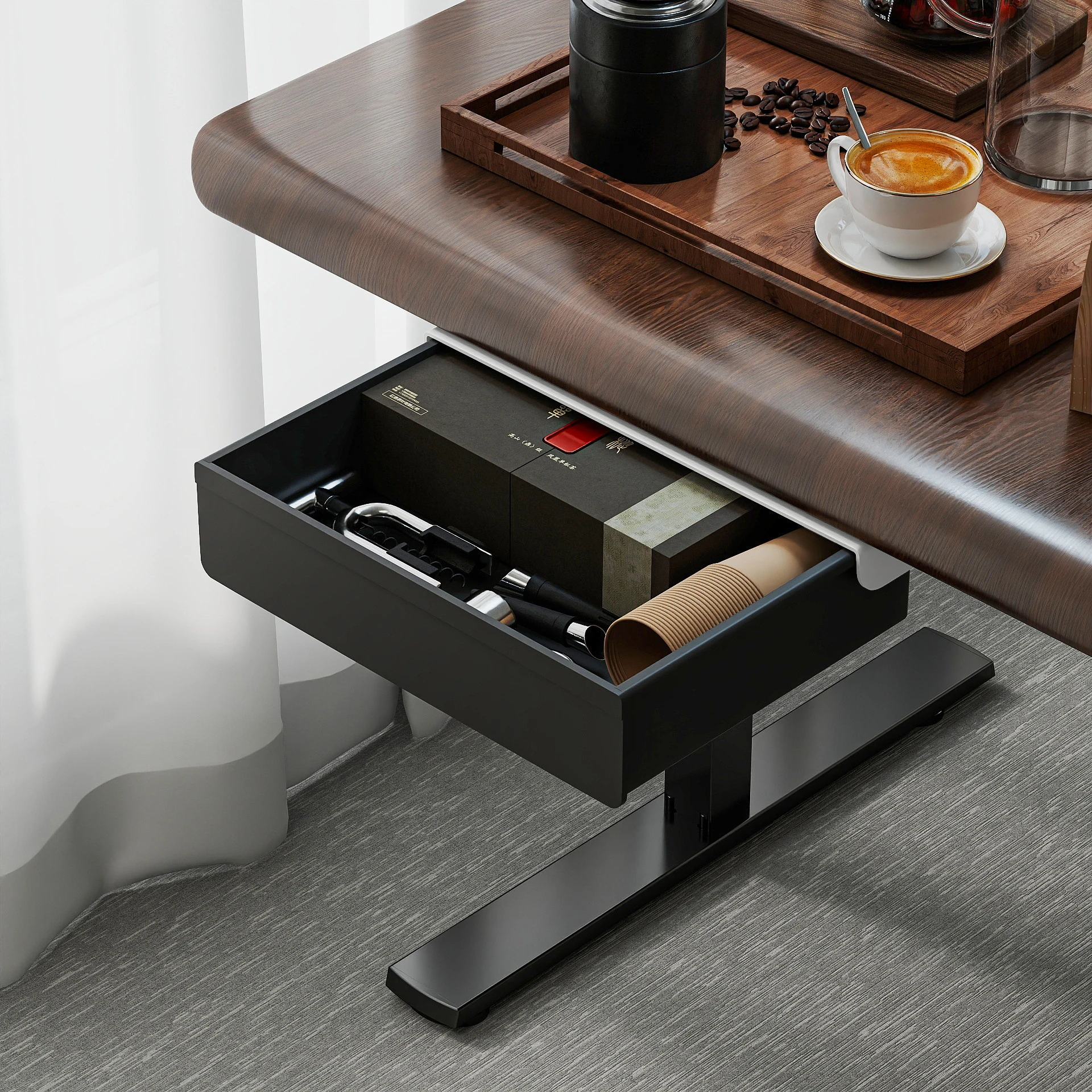 Desk Under Hidden Storage Drawer Self Adhesive Organizer For Office Stationery Chargers Cables And Small Gadgets
