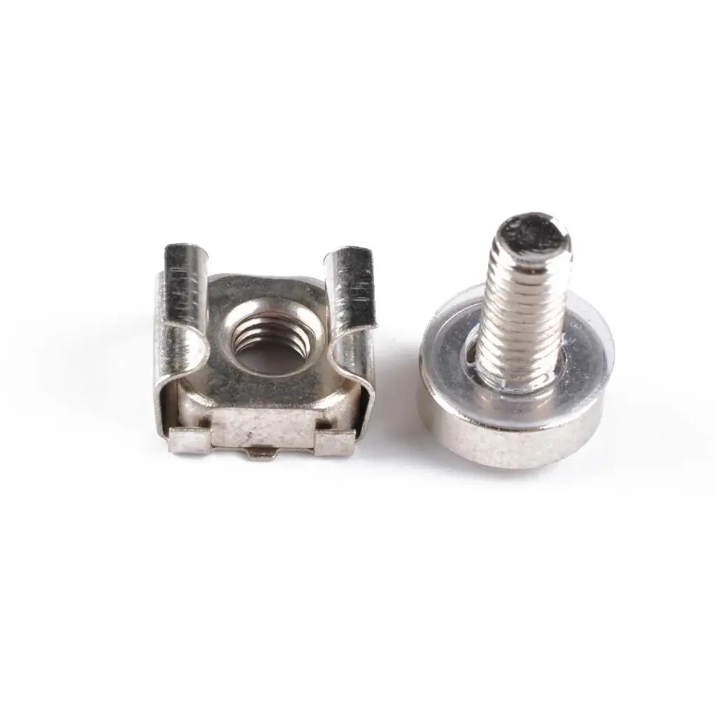 nickel-plated-cage-rack-nuts-fastening-bolts-silver-square-nuts-for-mounting-server-av-storage-racks