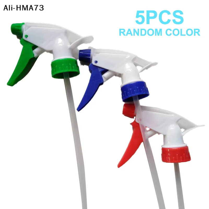 

(YY) 5Pcs 2025 New Random Color Industrial Chemical Resistant Trigger Sprayer Garden Home Cleaning Watering Sprayer