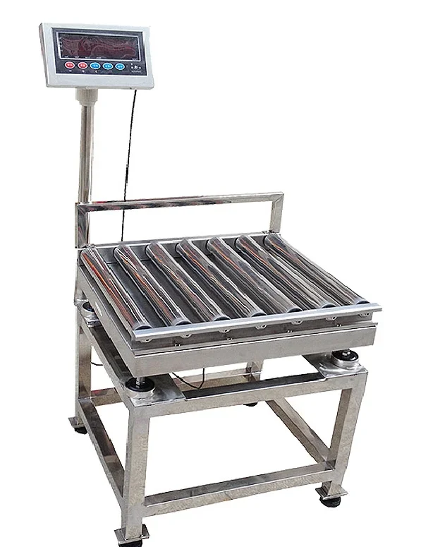 

Three Color Alarm Light Static Roller Checkweigher scales for fish food