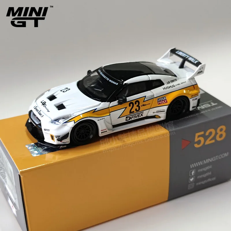 MINI GT 1/64  NISSAN LB-Silhouette WORKS GT 35GT-RR #23  #528  Simulation alloy car model display boy gift