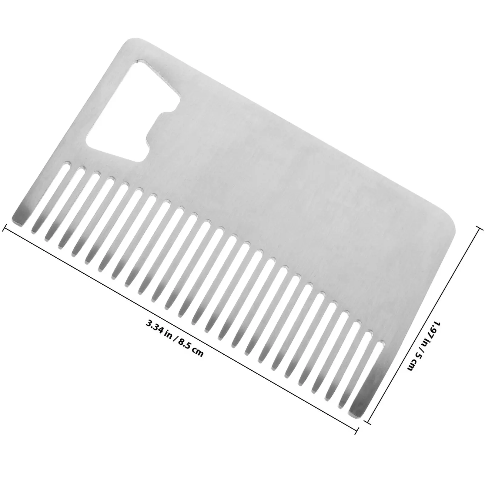 Portable Credit Card Size Stainless Steel Beard Comb Anti-Static Men Hair Styling Travel Barber Comb Barber Combs
