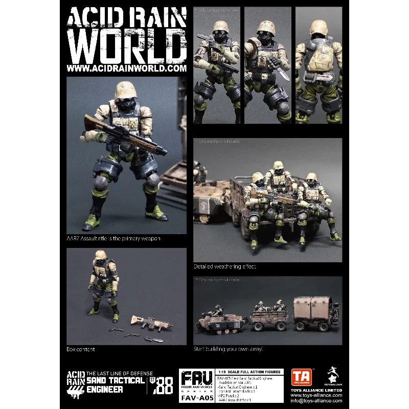 

В наличии: Acid Rain War Sand FAV-A05/FAV-A06, переиздание, подвижная фигурка солдата 1/18, 3,75 дюйма, коллекционный подарок для хобби