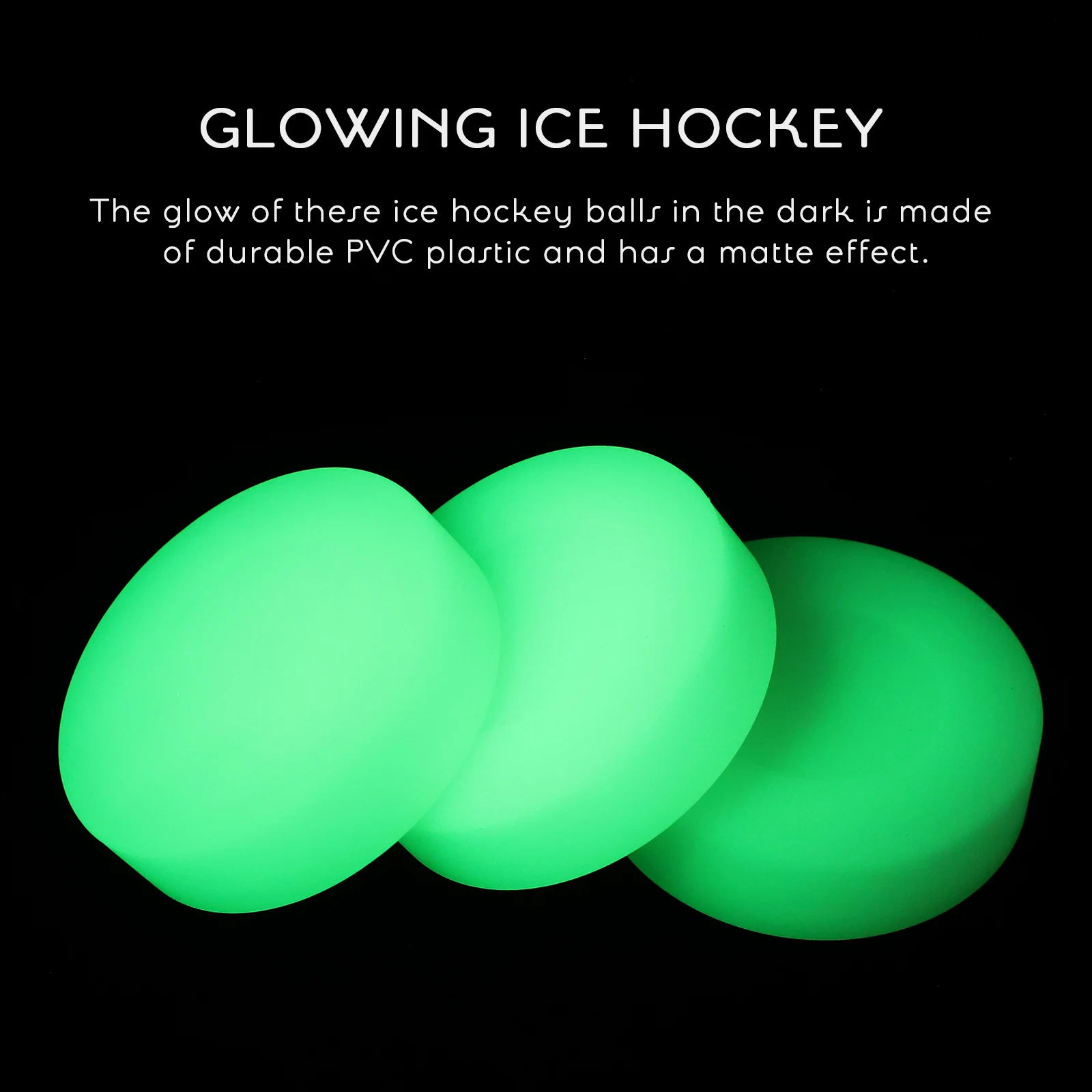 

3 pcs Glowing PVC Hockey Balls Round Plates Roller Street Hockey Puck Skating Small Luminous Street Puck Toy Team Sport