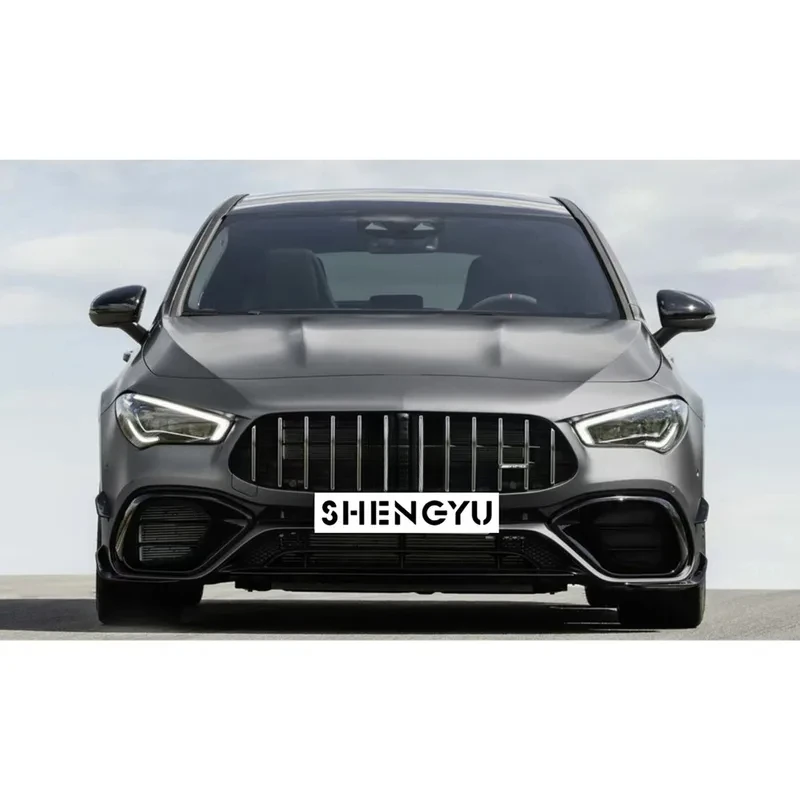 

Совершенно новый подходит для CLA Class W118 20-22 Upgr to CLA45 Style включает в сборе переднего бампера и решетку, заднюю губу и выхлопную систему.