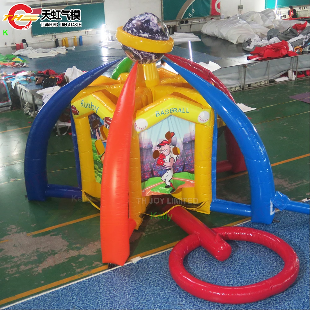 Interactive Carnival Multi-purpose Sport Hoop Booth 5 in 1 Shootout Basketball Inflatable Carnival Junior Sport Game