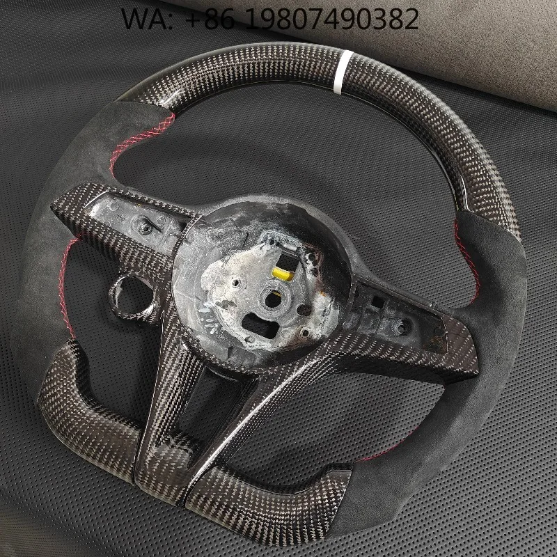 

Wholesale LED Leather Carbon Fiber Steering Wheel Factory Custom For Luxury Sport Auto Interior Refit