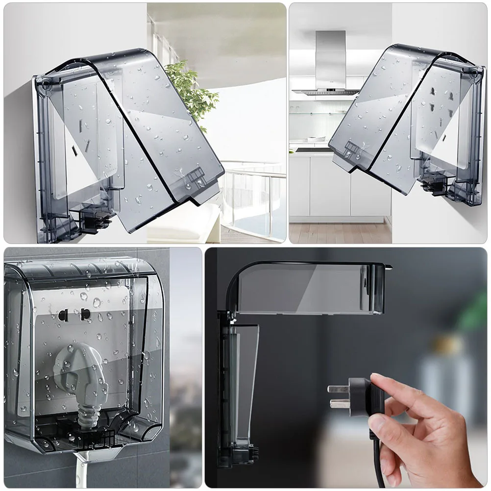 

Waterproof Socket Cover Outlet Case Flame Retardant PC Durable Dust Proof Switch Protector Wall Plug Socket Box Plastic