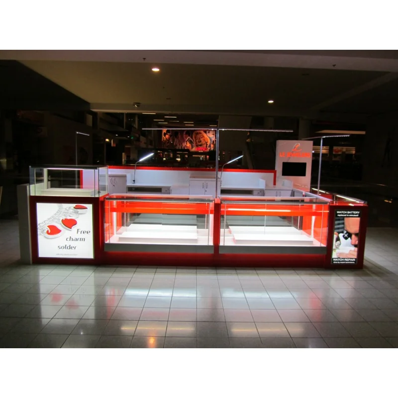 custom，High End Modern Watch Retail Store Glass Display Showcase Jewelry Counter Cabinets Watch Kiosk for Shopping Mall