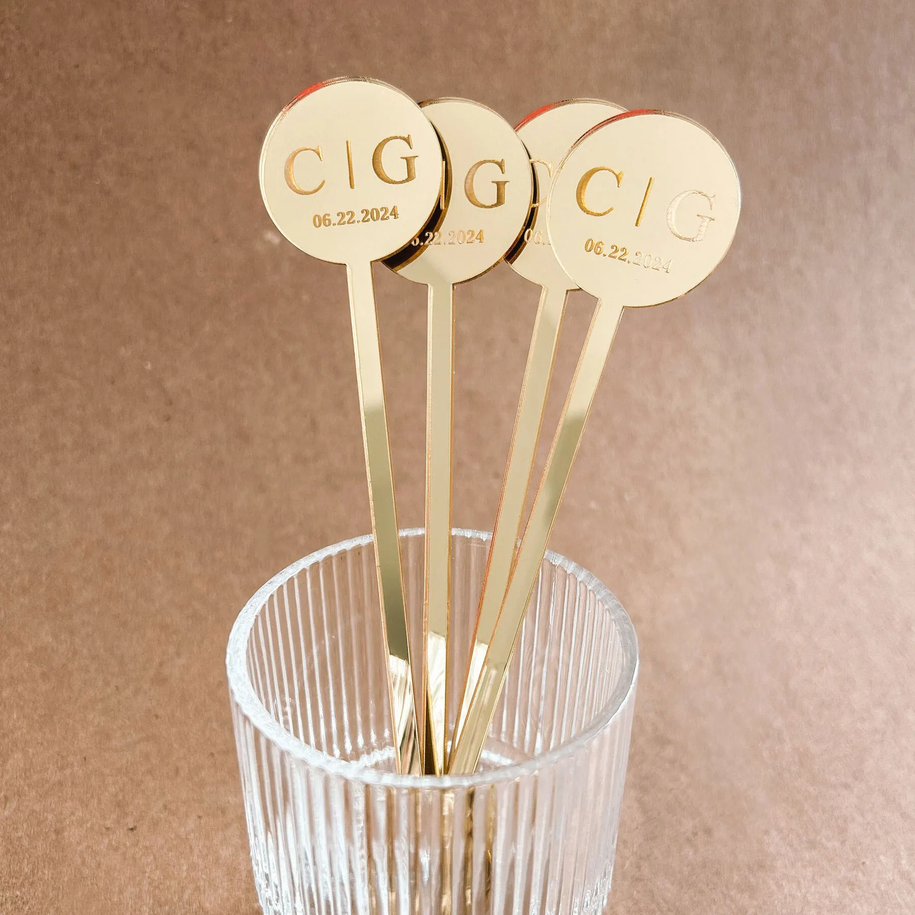 

50Pcs Personalized Wedding Drink Stirrers Custom Wedding Cocktail Drink Tags Glass Engagement Party Decor