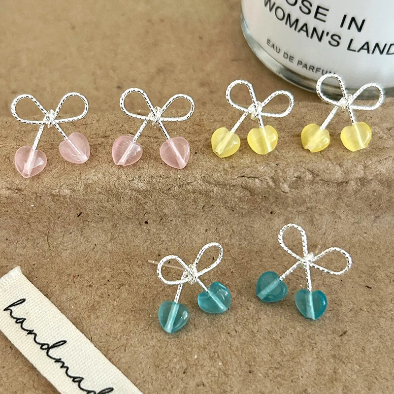

PONYKISS 925 Sterling Silver Mini Hollow Bowknot Stud Earrings for Women Minimalist Cute Fine Jewelry Light Luxury Accessories