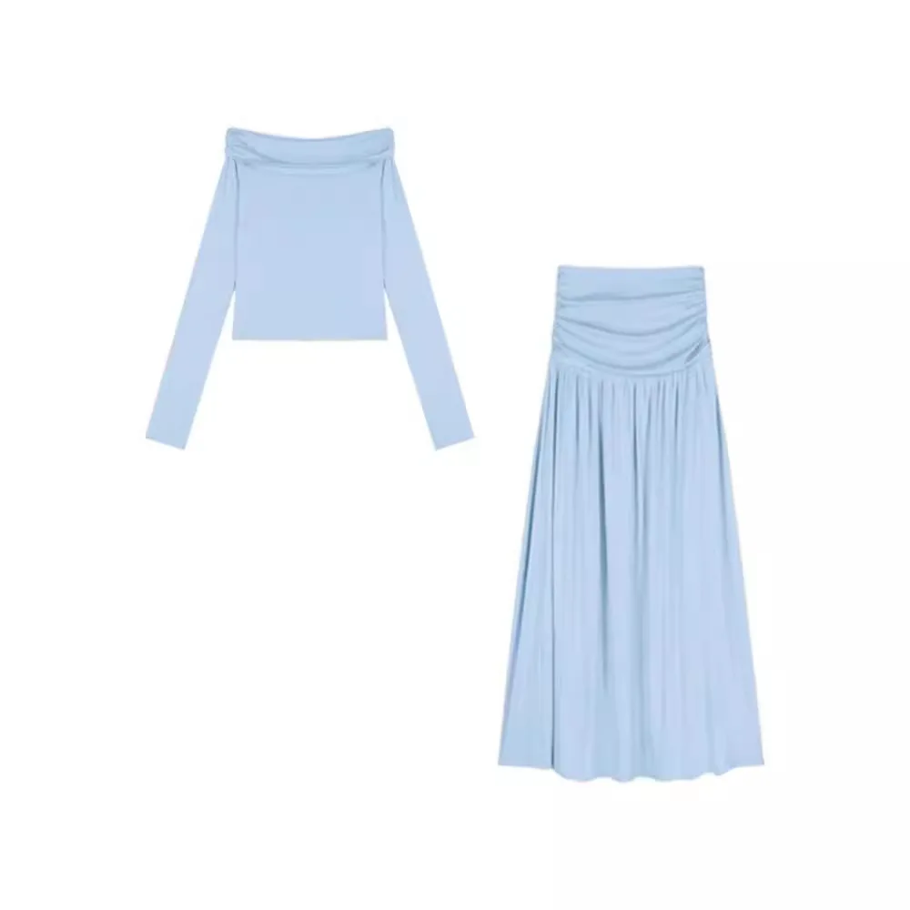 

One Shoulder Dress For Children's New Outfit, a Full Set Of Long Skirts