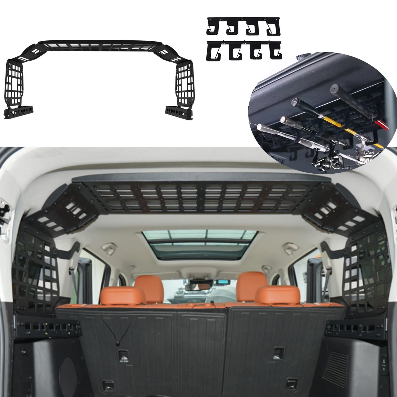 

Rear Trunk Side Window Molle Panel & Roof Storage Racks For Haval H9 2024 2025