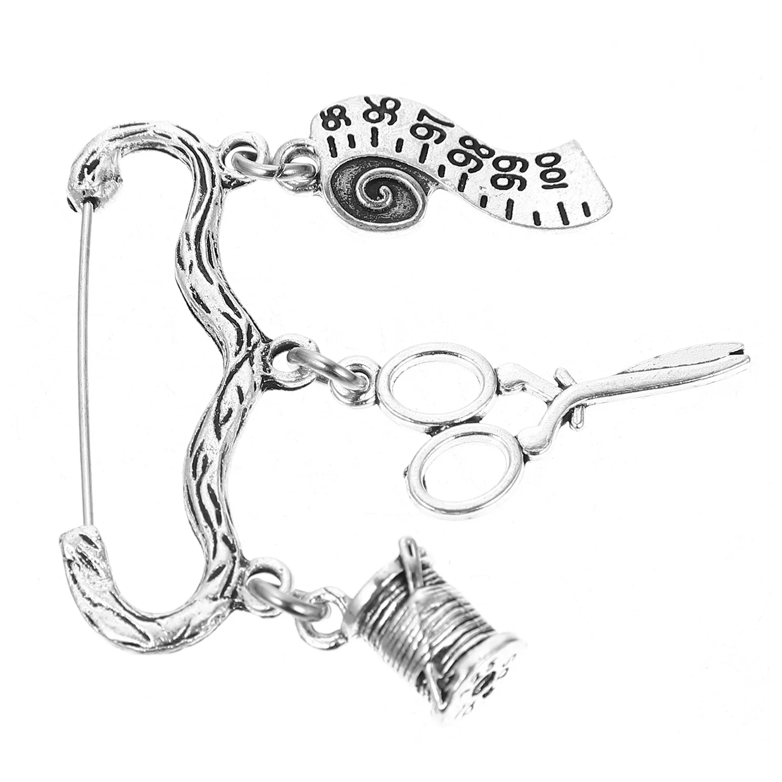 

Stainless Steel Brooch Creative Tailor Themed Clothing Decor Lapel Pin Women Winter Brooch Fashion Ornament Creative Breastpin