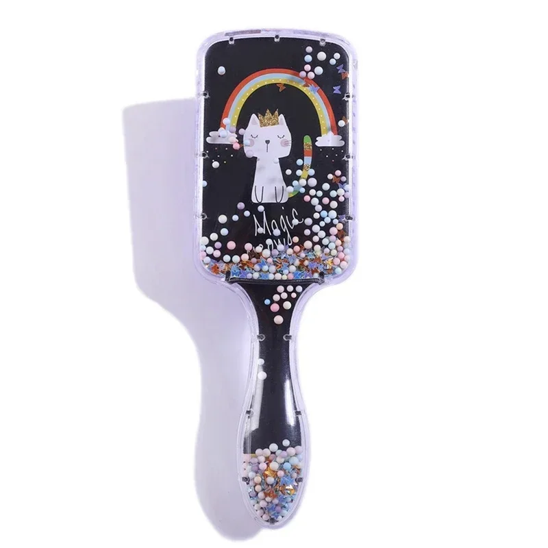 Cartoon Rainbow Unicorn Panda Hair Brush Air Cushion Comb Transparent Massage Hair Comb Plastic Detangling Hair Brush for Girls