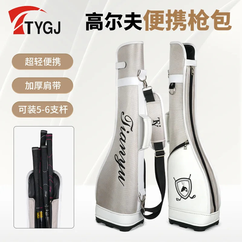 حقيبة جولف جديدة محمولة من جلد البولي يوريثان مقاومة للماء وخفيفة الوزن لحمل الكتف لنوادي الجولف
