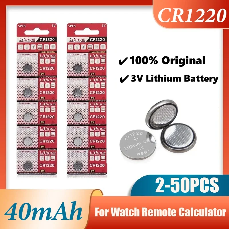 

CR1220 3V lithium battery CR 1220 LM1220 BR1220 KCR1220 suitable for calculator scale watch toy car remote control button mouse