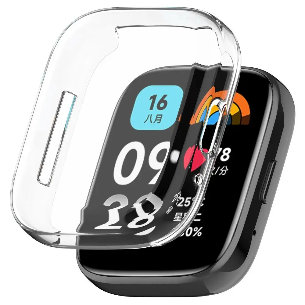 Soft TPU Case For Redmi Watch 3 Active Full Cover Protective Shell Bumper Screen Protector Accessories Wearable Devices