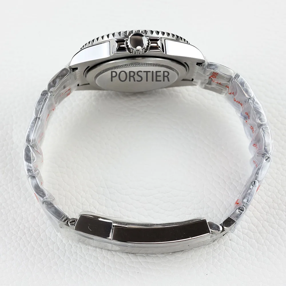 Boîtier de Montre en Verre Saphir Étanche, Bracelet Huître/Jubilee, pour Mouvement SeATM NH34 NH35/ NH36, Boîtier Sous-Marin à Cadran de 28.5mm, 40mm