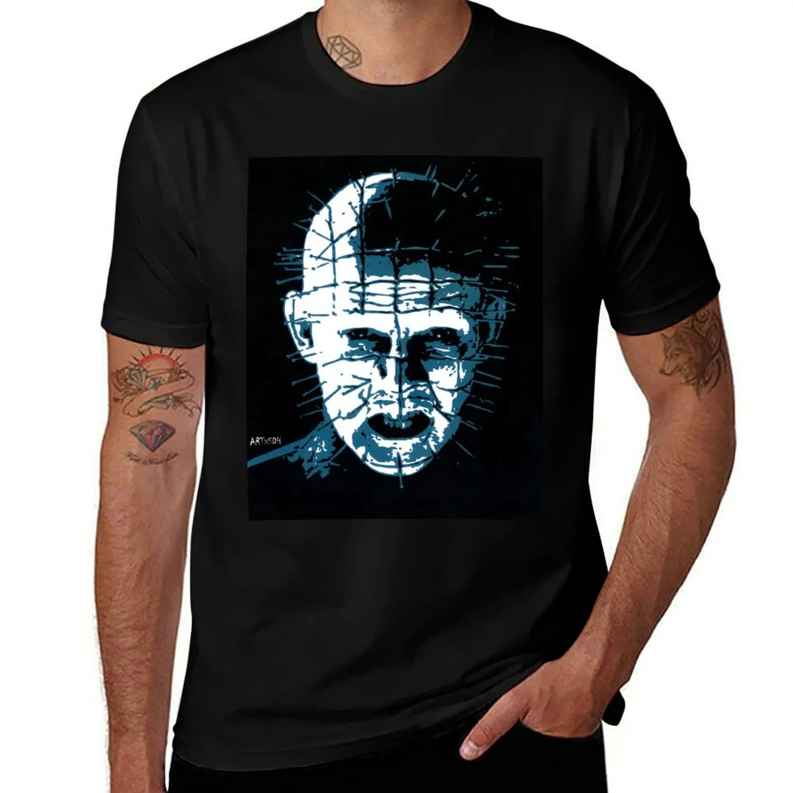 

Pinhead T-Shirt blacks plus size tops oversized graphic tee t shirt men